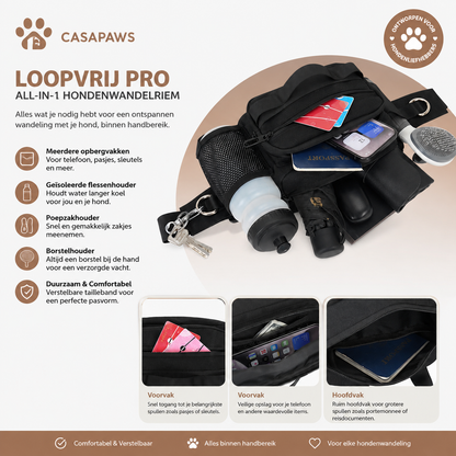 Loopvrij Pro — All-in-1 Hondenwandelriem