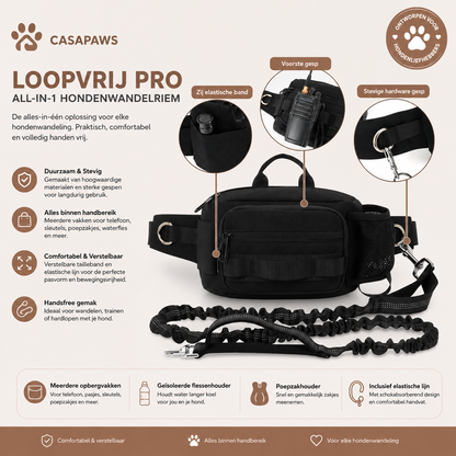 Loopvrij Pro — All-in-1 Hondenwandelriem