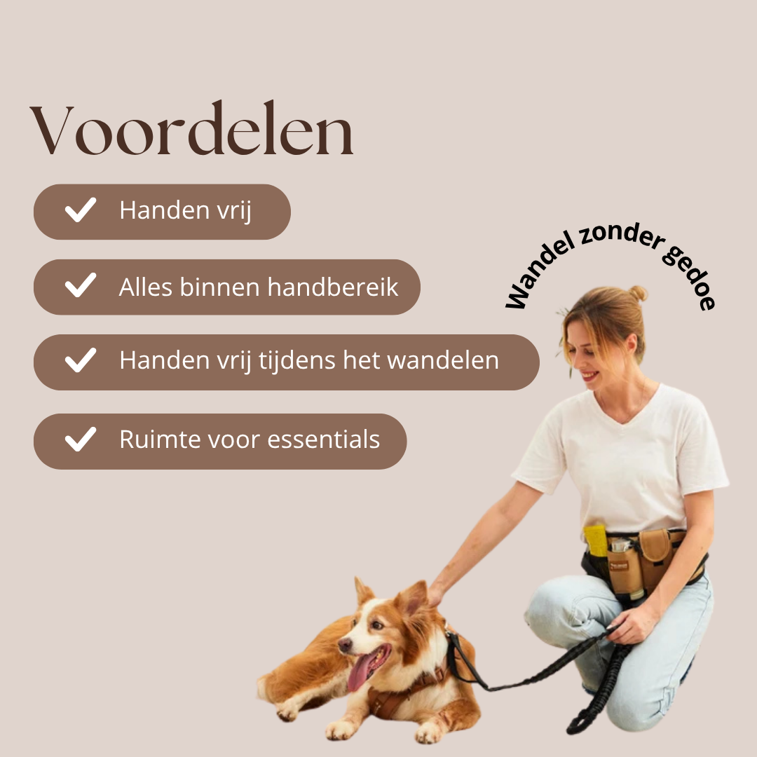 Loopvrij Pro — All-in-1 Hondenwandelriem