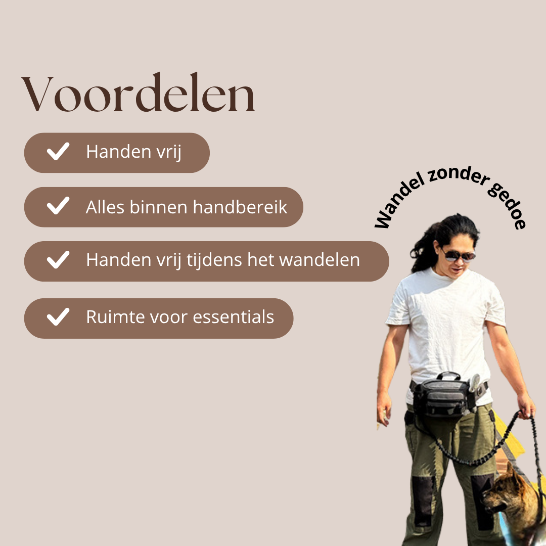 Loopvrij Pro — All-in-1 Hondenwandelriem