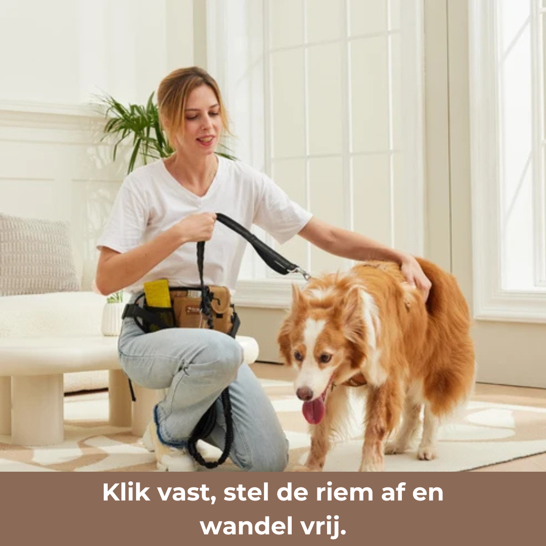Loopvrij Pro — All-in-1 Hondenwandelriem