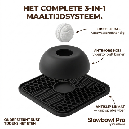 Slowbowl Pro | Antislip Voerbak & Likmat voor Honden