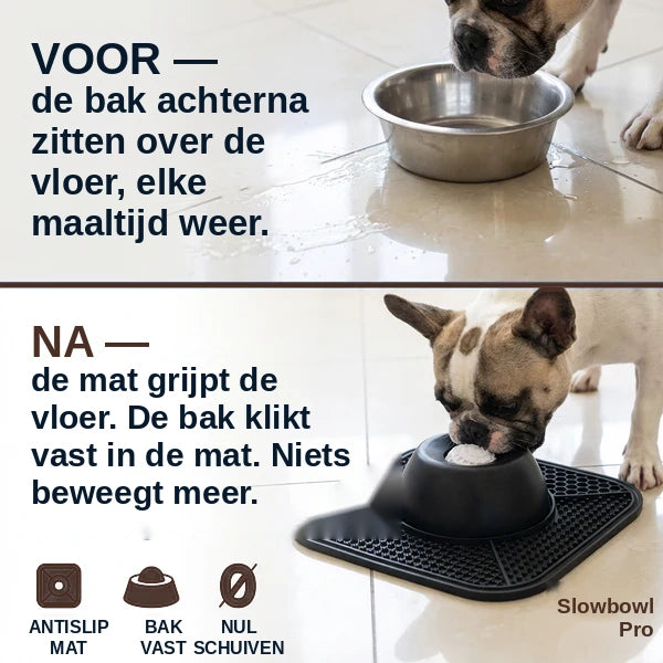 Slowbowl Pro | Antislip Voerbak & Likmat voor Honden